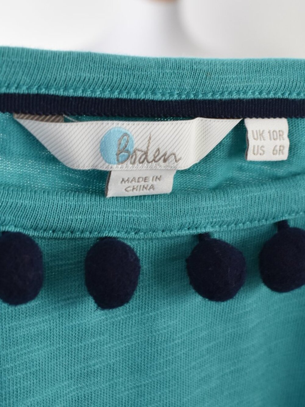 Boden Bridget Jersey Pom-Pom Dress - 6 - Picture 9 of 9